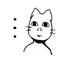 Straight face cat sticker #1095648