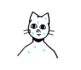 Straight face cat sticker #1095662