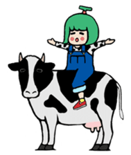 Michi Sanko-chan Farmer's Daugher sticker #1096450