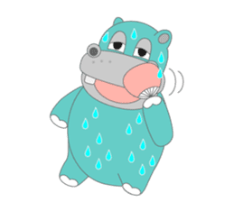 hippo sticker #1096722