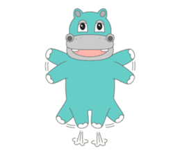 hippo sticker #1096727