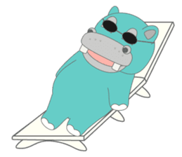 hippo sticker #1096728