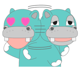 hippo sticker #1096730