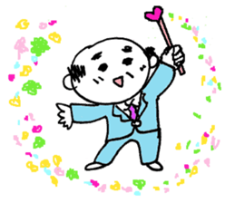 Girly old man "KYAPITA SAN" sticker #1096944