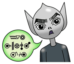 Translate an extraterrestrial's words. sticker #1097357