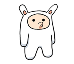 Funny moon rabbit sticker #1097386