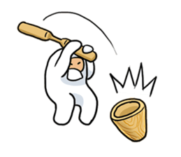 Funny moon rabbit sticker #1097405