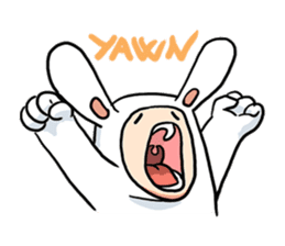 Funny moon rabbit sticker #1097416