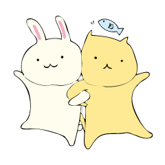 Rabbit, Cat and Panda on and off