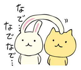 Rabbit, Cat and Panda on and off sticker #1097949