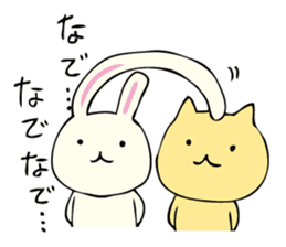 Rabbit, Cat and Panda on and off sticker #1097949