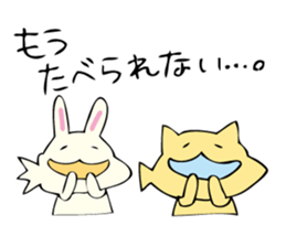 Rabbit, Cat and Panda on and off sticker #1097951
