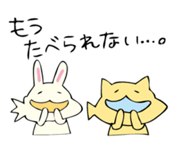 Rabbit, Cat and Panda on and off sticker #1097951