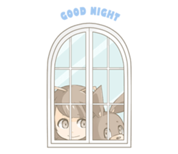 Girl & Animal sticker #1098458