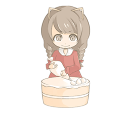 Girl & Animal sticker #1098461