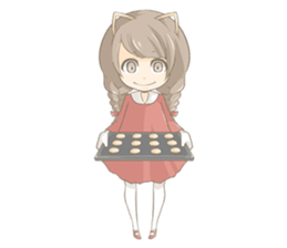 Girl & Animal sticker #1098462