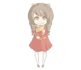 Girl & Animal sticker #1098463