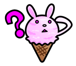 Rabbit Icecream sticker #1100229