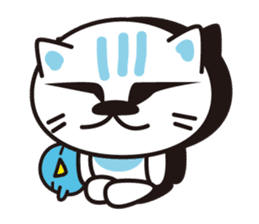 A cat and the cheerful bird which drop sticker #1100787