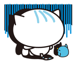 A cat and the cheerful bird which drop sticker #1100800