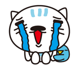 A cat and the cheerful bird which drop sticker #1100805