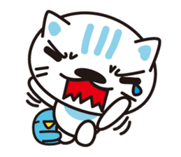 A cat and the cheerful bird which drop sticker #1100817