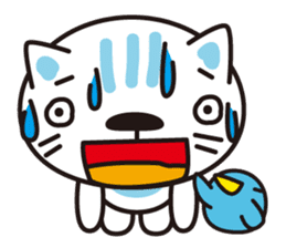 A cat and the cheerful bird which drop sticker #1100819