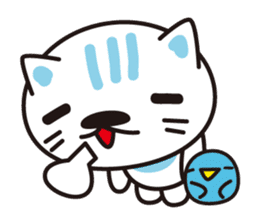 A cat and the cheerful bird which drop sticker #1100822