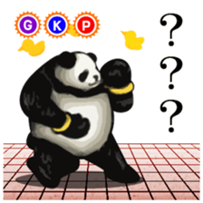 Fighting game Sticker (panda) sticker #1101062
