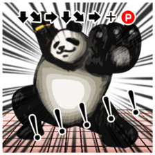 Fighting game Sticker (panda) sticker #1101065