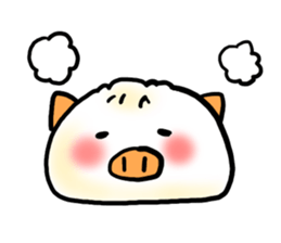 Cute steamed buns sticker #1102430