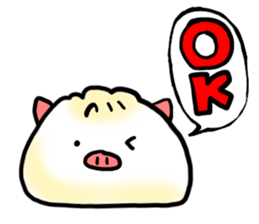 Cute steamed buns sticker #1102450