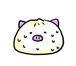 Cute steamed buns sticker #1102454