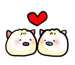 Cute steamed buns sticker #1102459