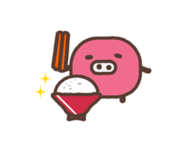 Beans pig 2 sticker #1102814