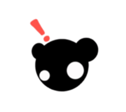 kuroi kumasan sticker #1103015