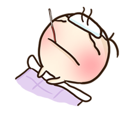 Little Hightea is sick! sticker #1103346