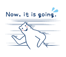 Polar bear frequent appearance cautions sticker #1104706