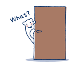 Polar bear frequent appearance cautions sticker #1104709