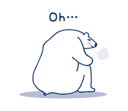 Polar bear frequent appearance cautions sticker #1104710