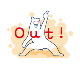 Polar bear frequent appearance cautions sticker #1104713