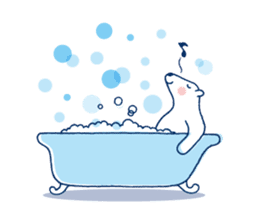 Polar bear frequent appearance cautions sticker #1104717