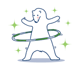 Polar bear frequent appearance cautions sticker #1104718