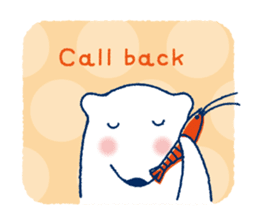 Polar bear frequent appearance cautions sticker #1104726