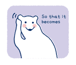 Polar bear frequent appearance cautions sticker #1104728
