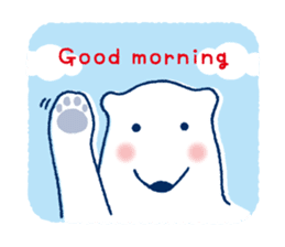 Polar bear frequent appearance cautions sticker #1104734