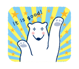 Polar bear frequent appearance cautions sticker #1104736