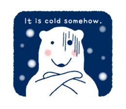 Polar bear frequent appearance cautions sticker #1104737