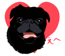 Black Pug DOM [RG] sticker #1105030