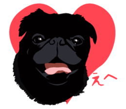 Black Pug DOM [RG] sticker #1105030